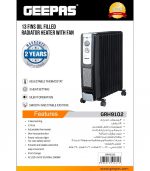 Geepas Grh9102 Oil Filledradiat Heater, Black - Image 6