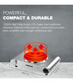 Nikai Single Hot Plate, 1500W Power - NKTOE4N2 - Image 5
