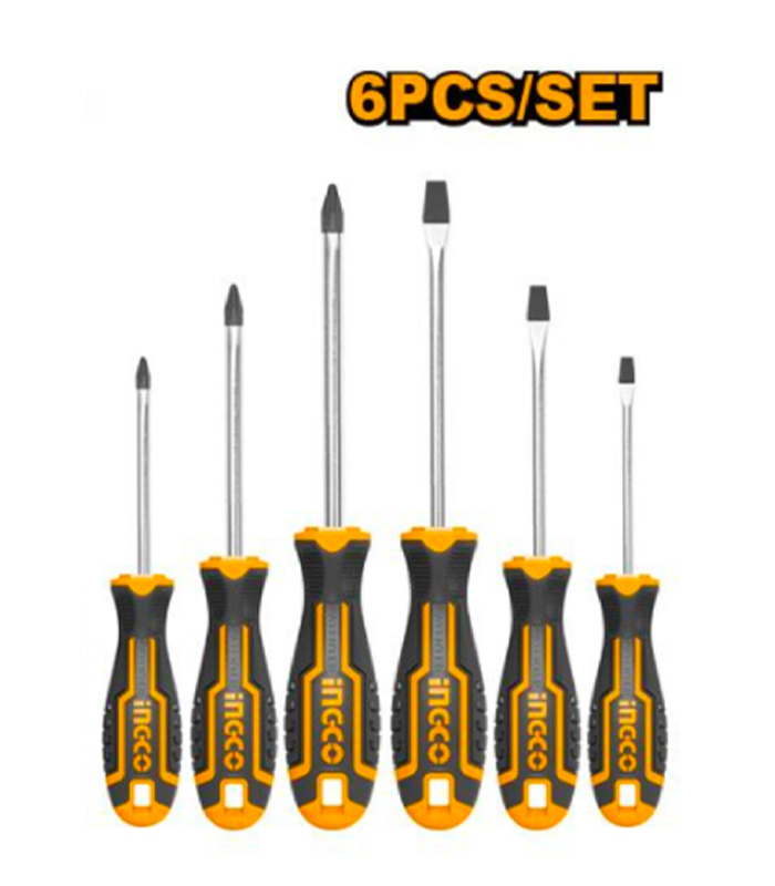 6 Pcs screwdriver set 01 Ingco 6 Pcs screwdriver set HKSD0628 - Image 1