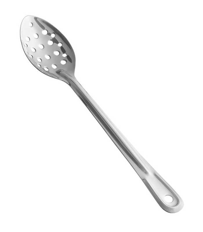 Choice 13 Perforated Stainless Steel Basting Spoon Choice 13" Perforated Stainless Steel Basting Spoon - Image 1