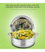 Homeway - 14000mls Waves Insulated Casserole Hot Pot with Chrome finish - Image 2