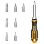 INGCO 8-in-1 Ratchet Screwdriver Set, AKISD0808