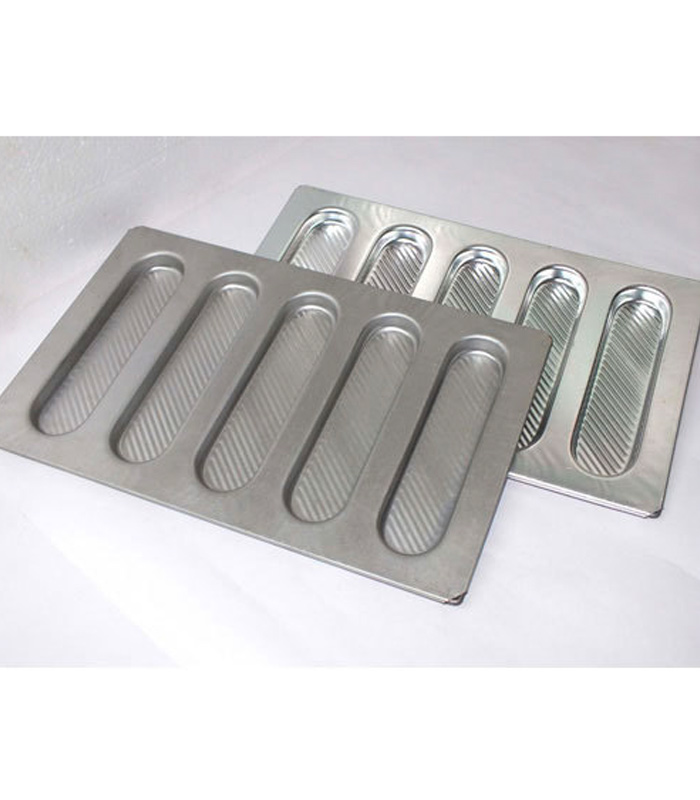 Aluminum hot dog bread baking tray 01 Aluminum hot dog bread baking tray - Image 1