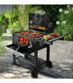 BBQ Grill Charcoal Smoker Barbecue Grill with Side Shelf - Image 2