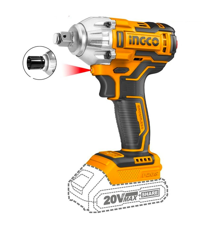 ING CIWLI2038 20V Cordless ING CIWLI2038 20V Cordless Impact Wrench - Image 1