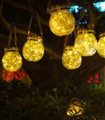 Solar Cracked Glass Ball Hanging Light - Image 5