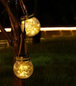 Solar Cracked Glass Ball Hanging Light - Image 6